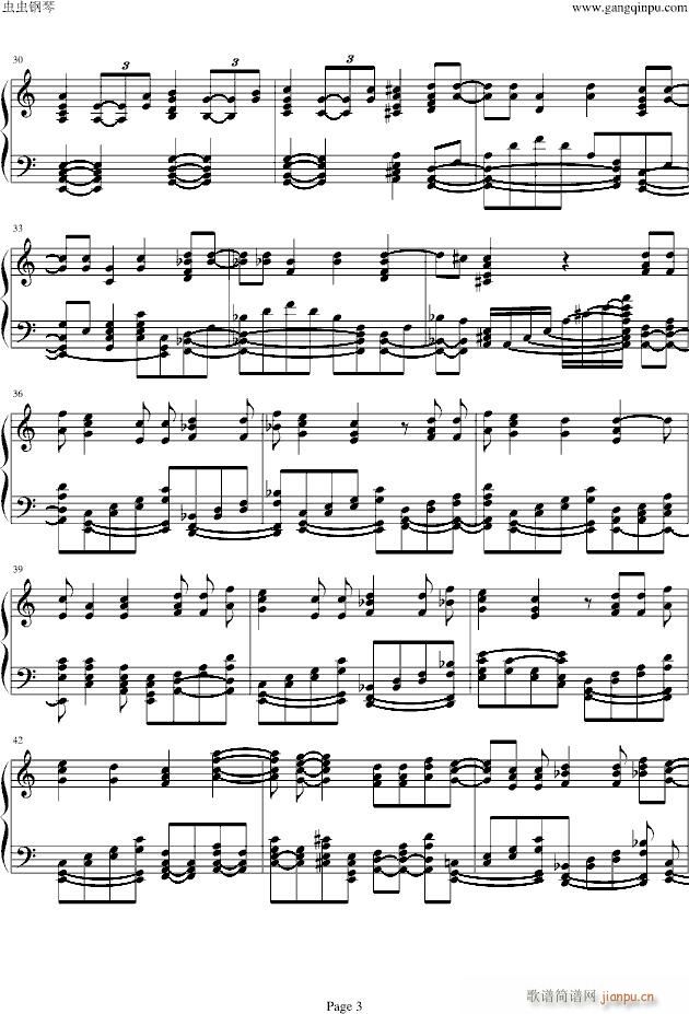 鋼琴獨奏進擊的巨人OP 紅蓮的弓矢 氣勢高還原(钢琴谱)3