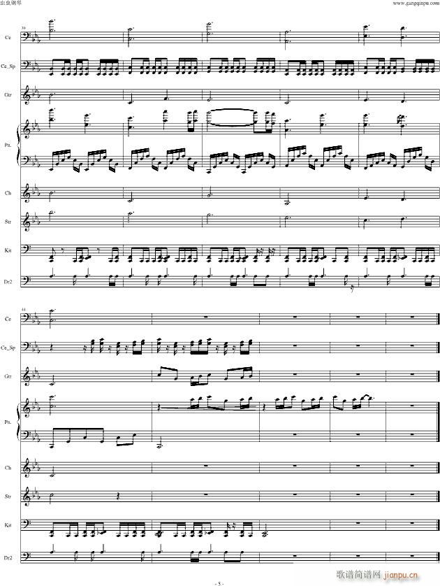 冰与火之歌(钢琴谱)5