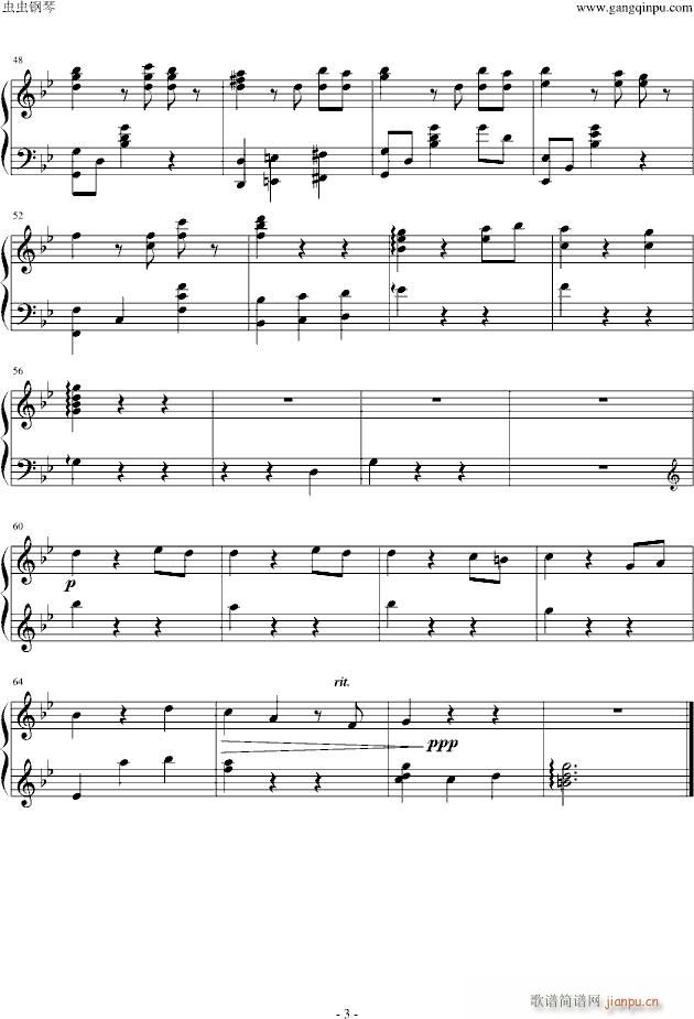 K ED 片尾曲 冷たい部屋 一人 tv size(钢琴谱)3