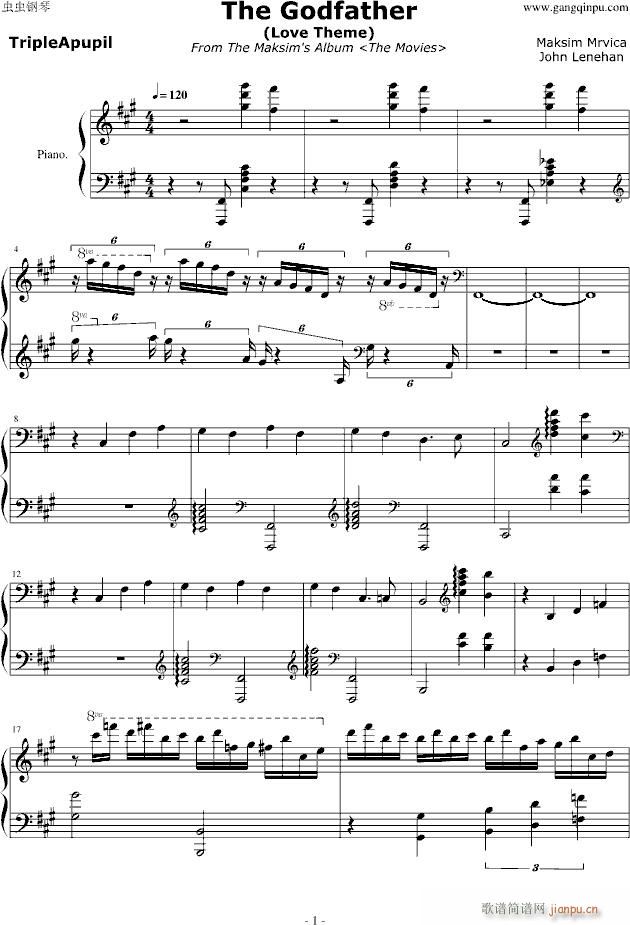 教父 The Godfather(钢琴谱)1