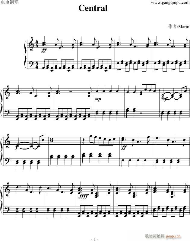 Central da cidade(钢琴谱)1