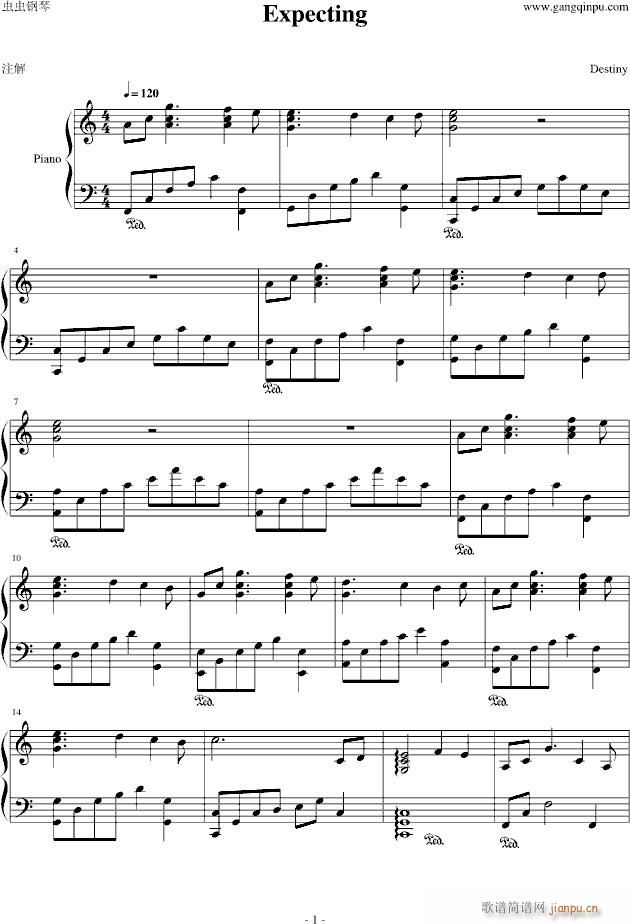 Expecting(钢琴谱)1