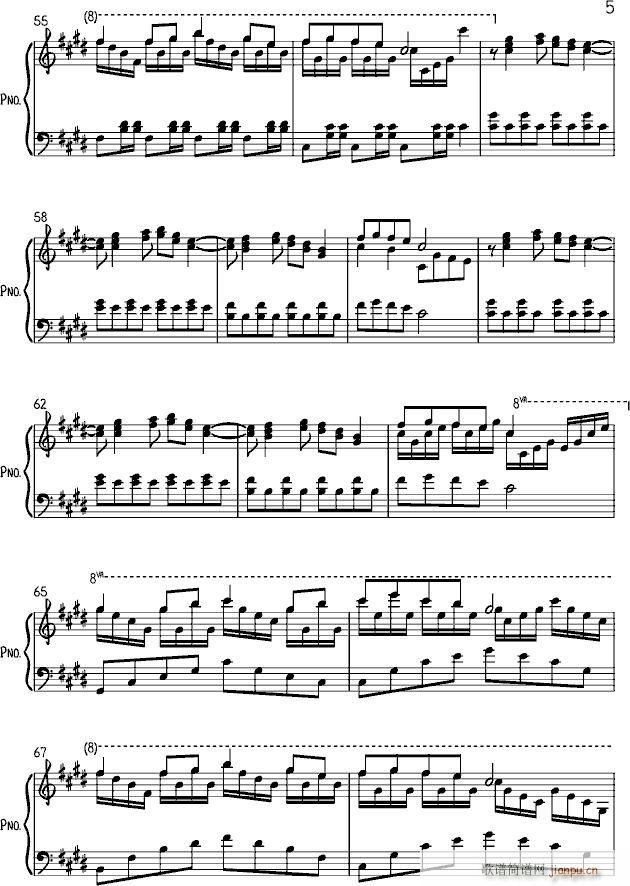 Butterfly Smile独奏(钢琴谱)5