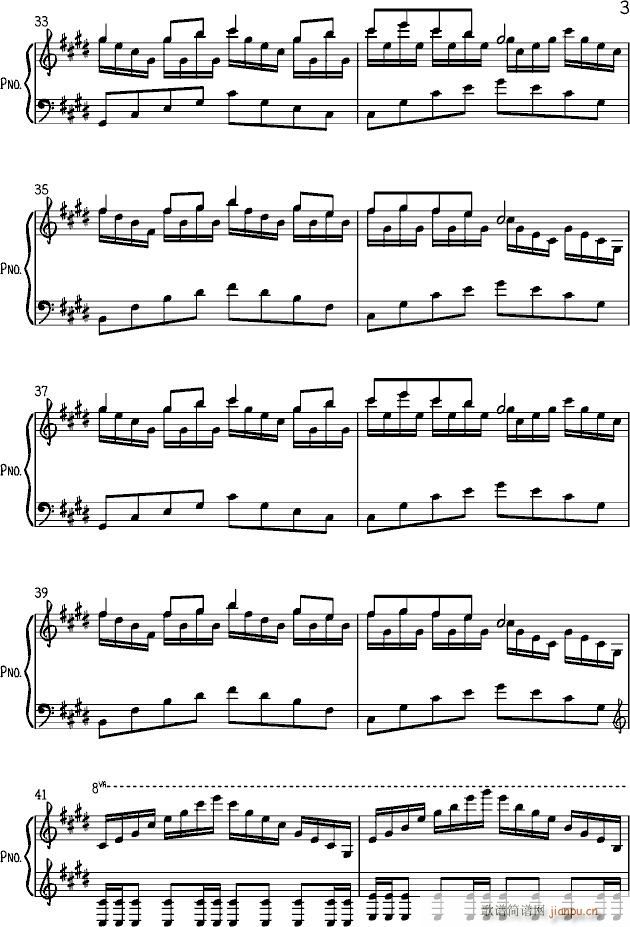 Butterfly Smile独奏(钢琴谱)3