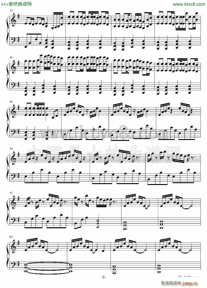 Dark Flames(钢琴谱)5