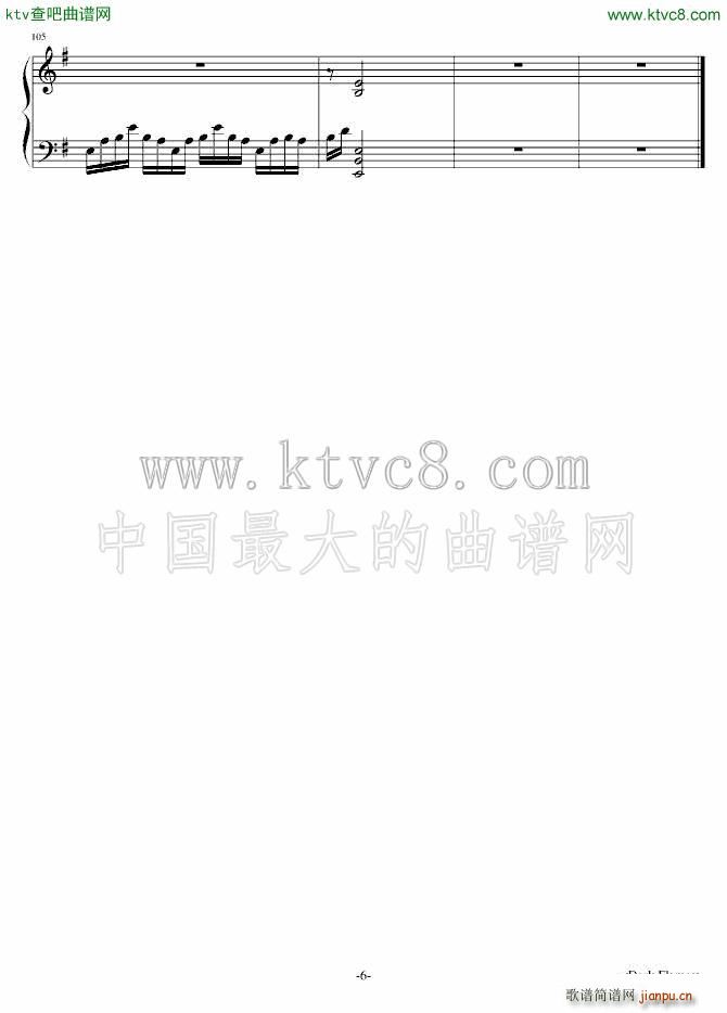 Dark Flames(钢琴谱)6