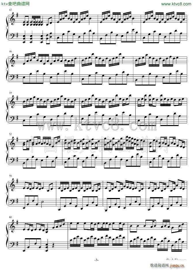 Dark Flames(钢琴谱)3