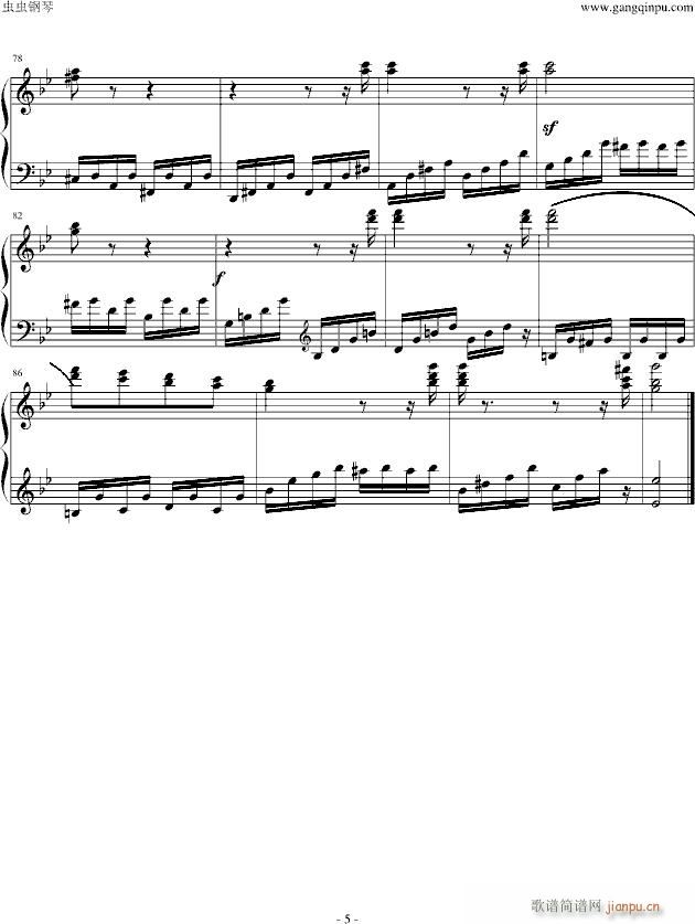 热情奏鸣曲第三乐章简化改编版(钢琴谱)5