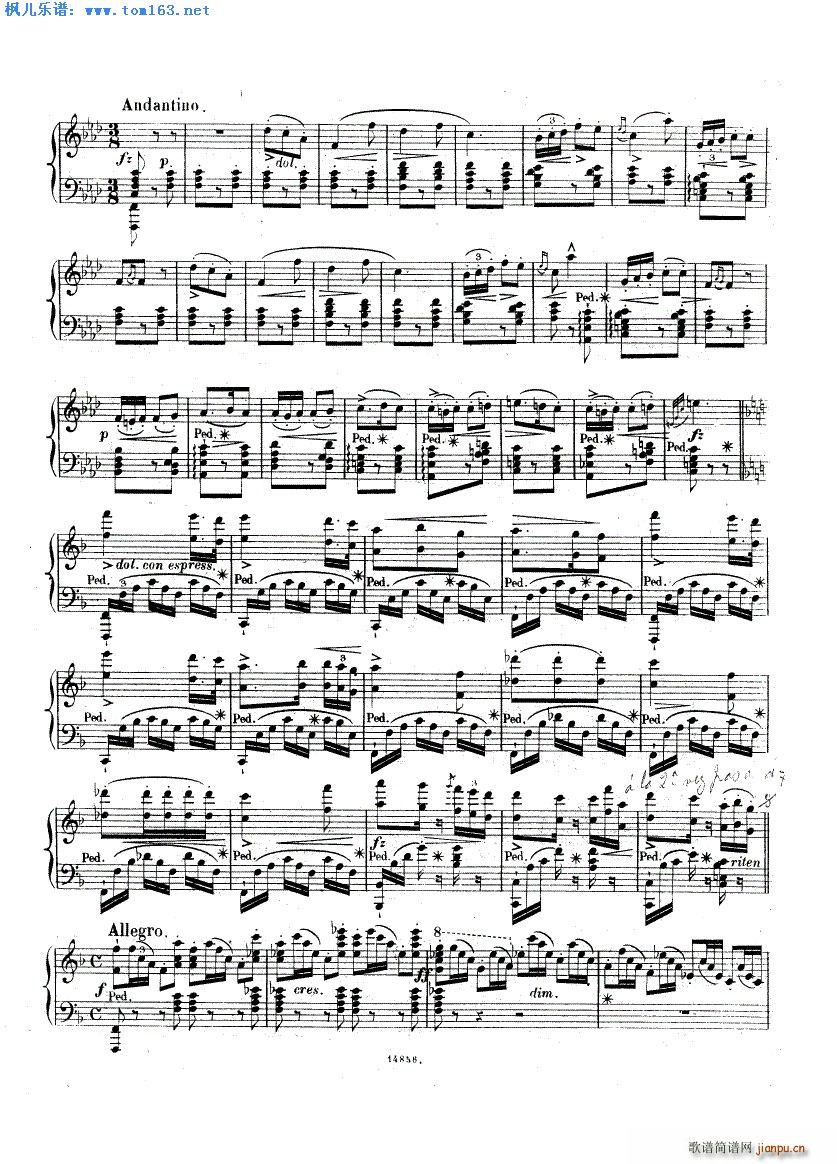 茶花女幻想曲(钢琴谱)5