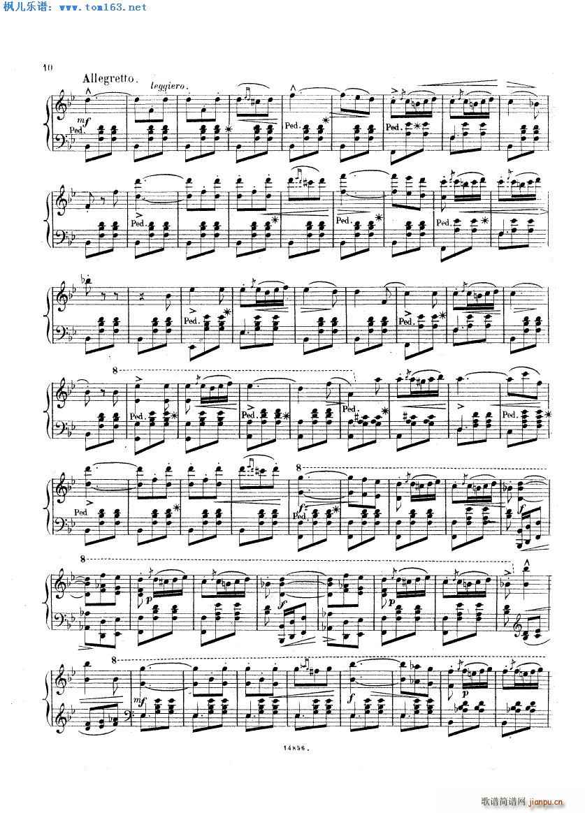 茶花女幻想曲(钢琴谱)9