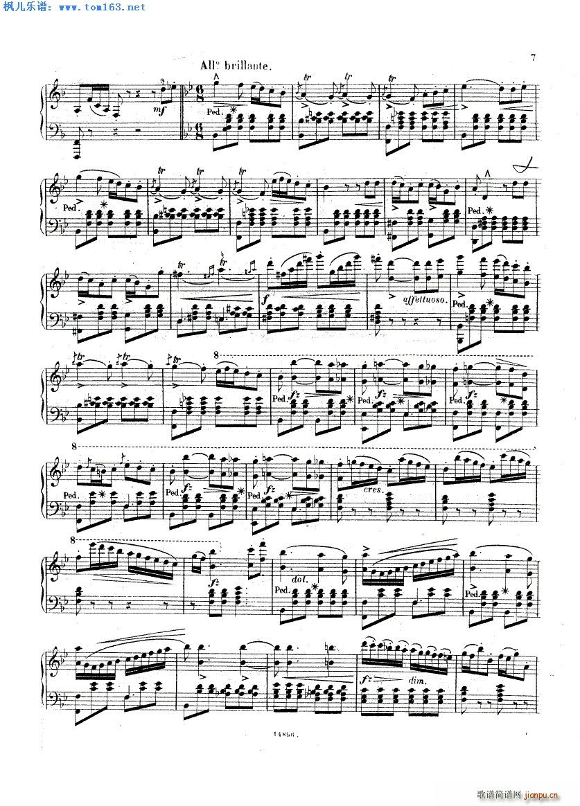 茶花女幻想曲(钢琴谱)6