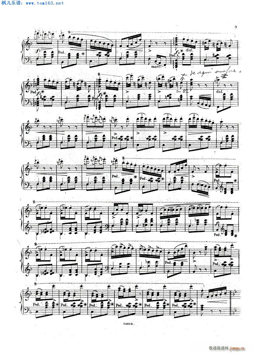 茶花女幻想曲(钢琴谱)8