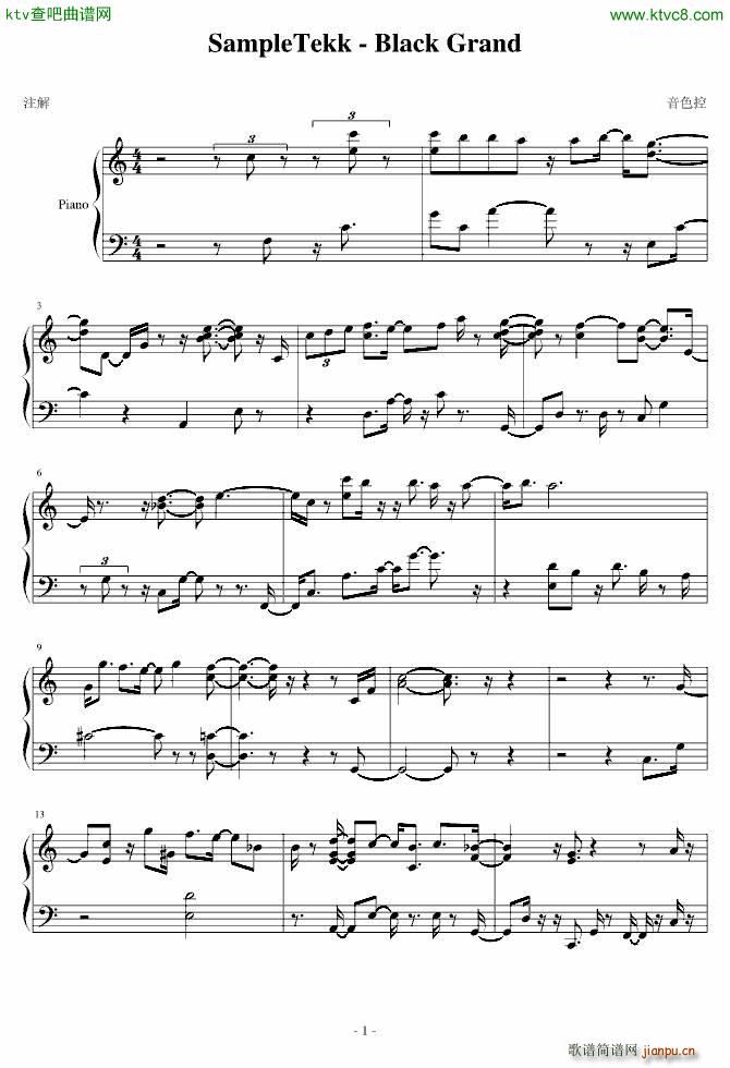 SampleTekk Black Grand(钢琴谱)1