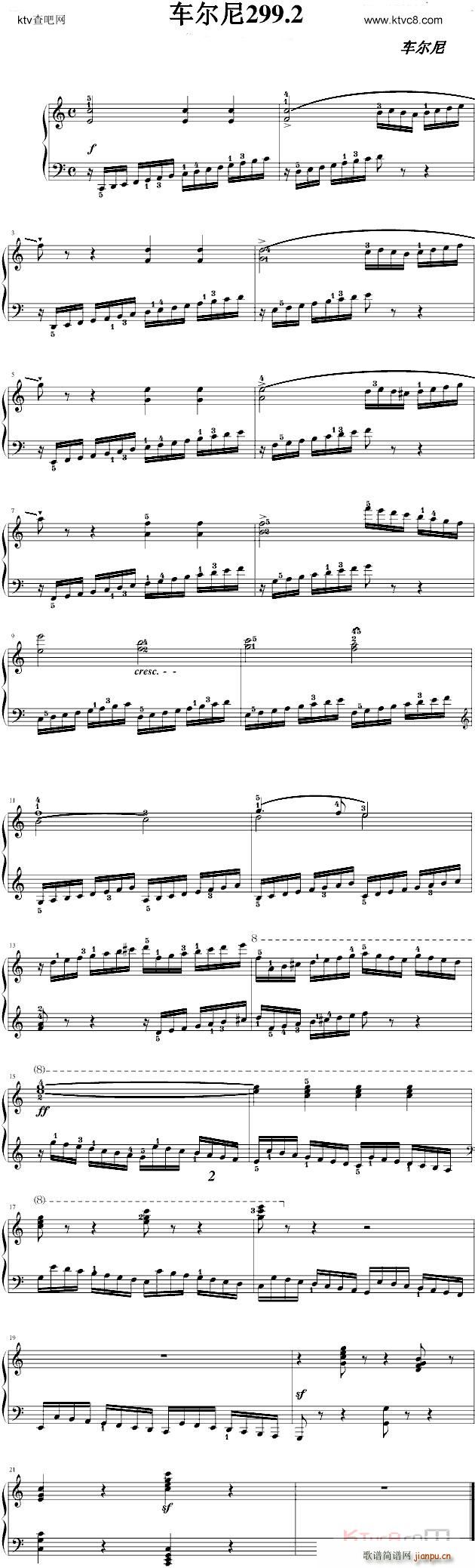 练习曲299 2(钢琴谱)1