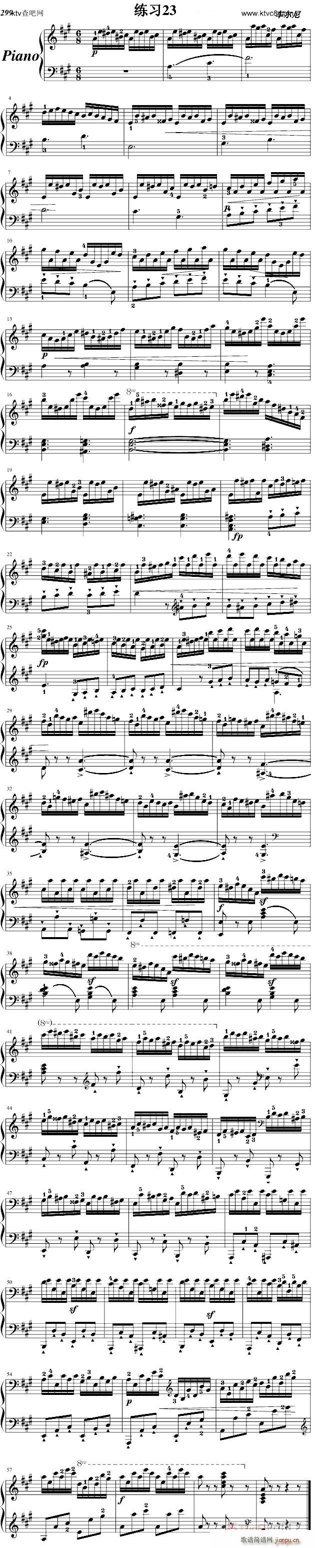 练习曲299 34(钢琴谱)1