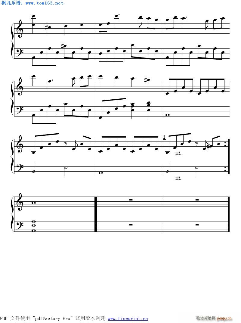 Have not 未曾 蓝色生死恋2 插曲(钢琴谱)3