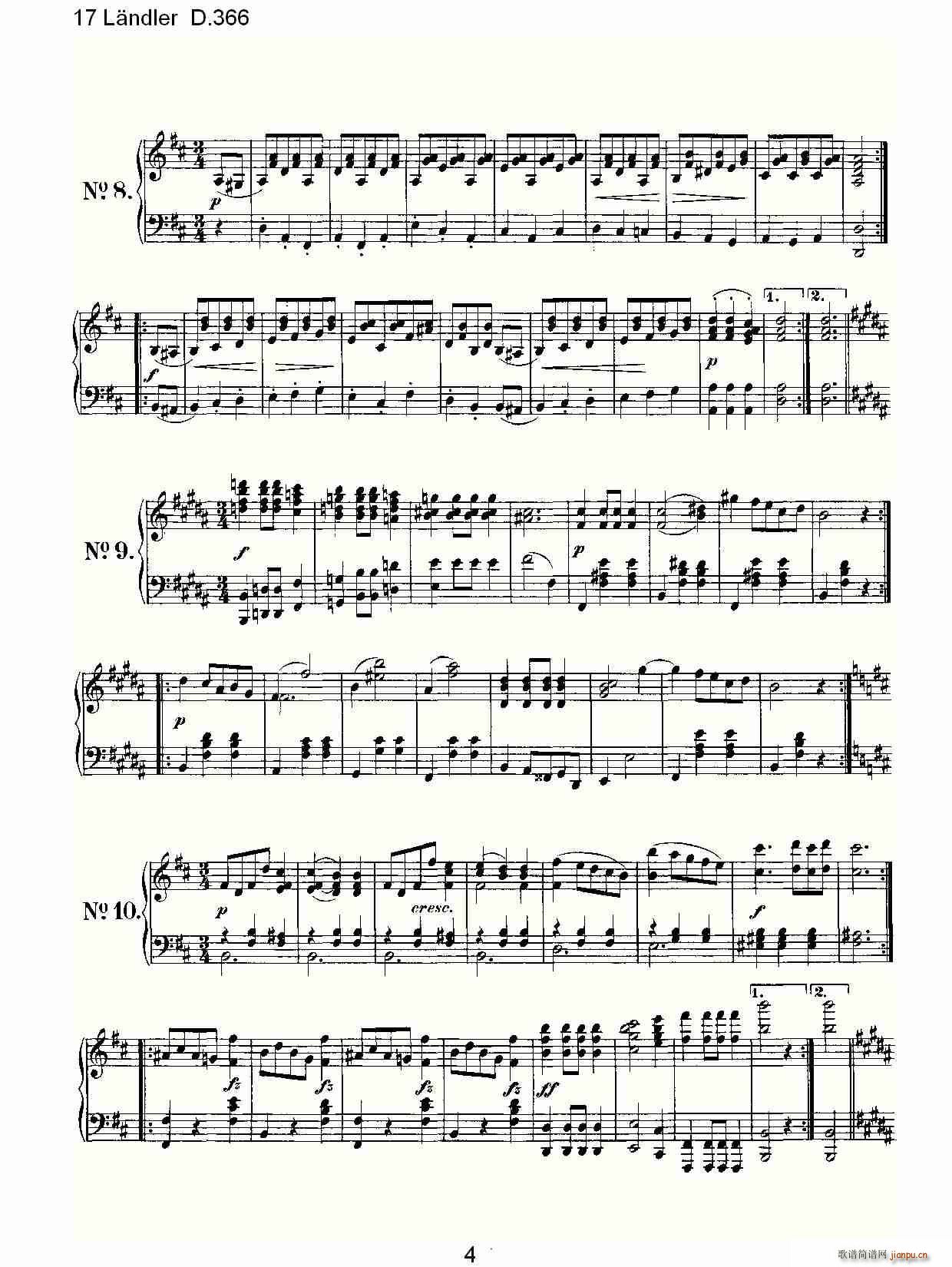 17 L?ndler D 366(钢琴谱)5