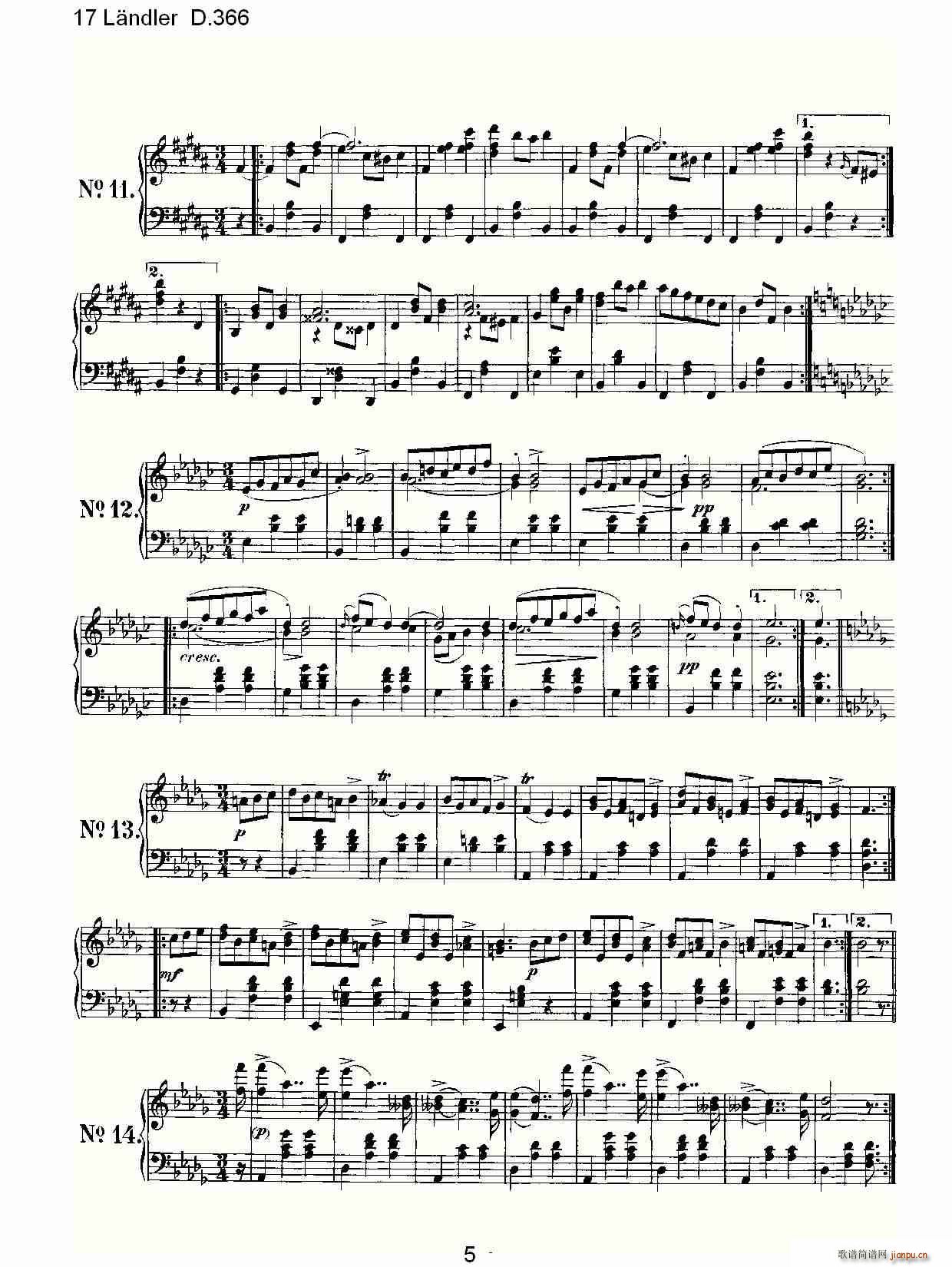 17 L?ndler D 366(钢琴谱)3