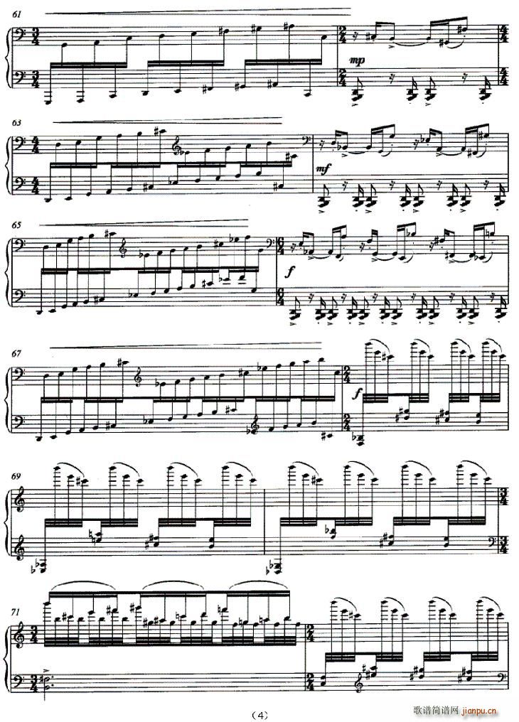 小凉山托卡塔钢琴独奏曲(钢琴谱)3