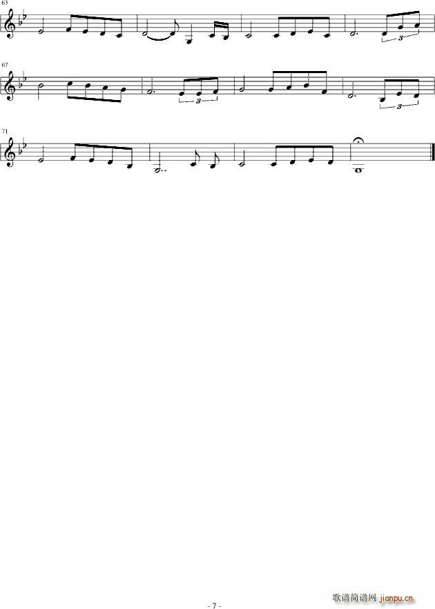 你走之后 Bb调(钢琴谱)6