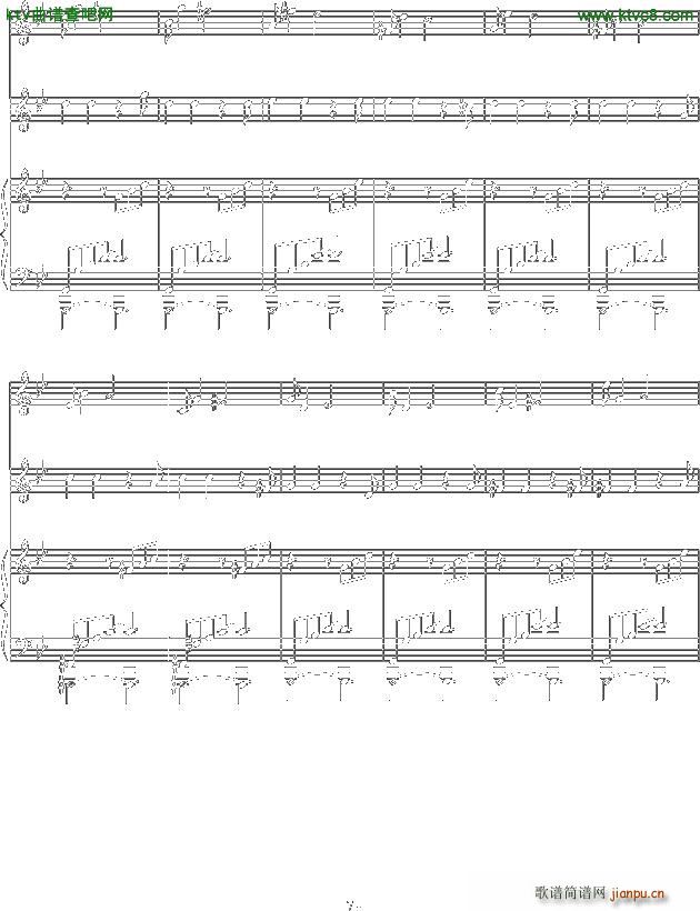 七八之间 Bb调(钢琴谱)6