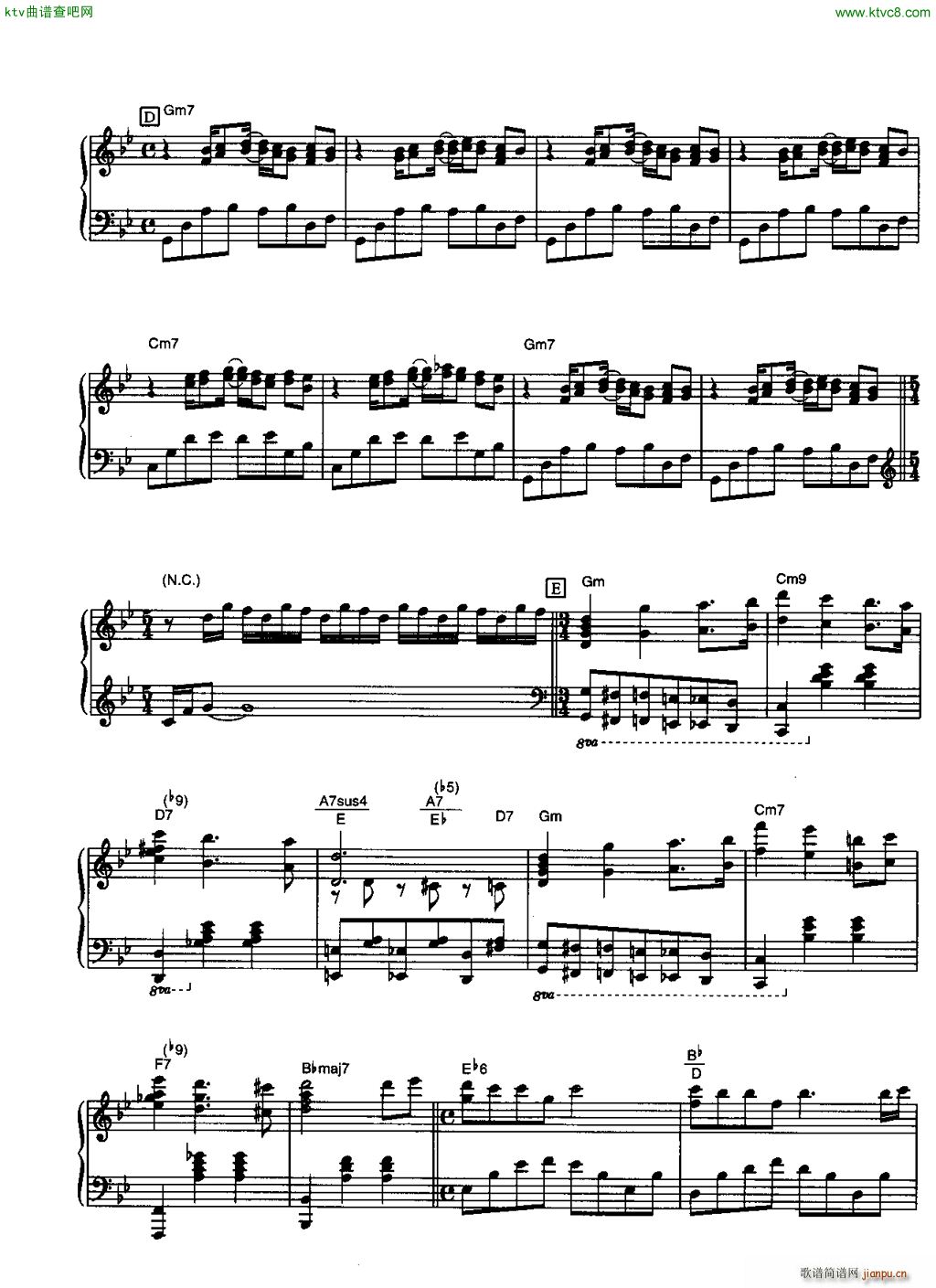 HANA BI 带和弦 版本2(钢琴谱)3