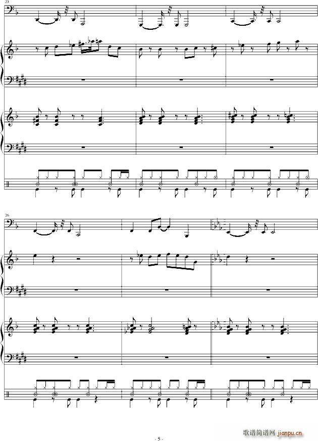 蜜桃冰茶 求支持(钢琴谱)5