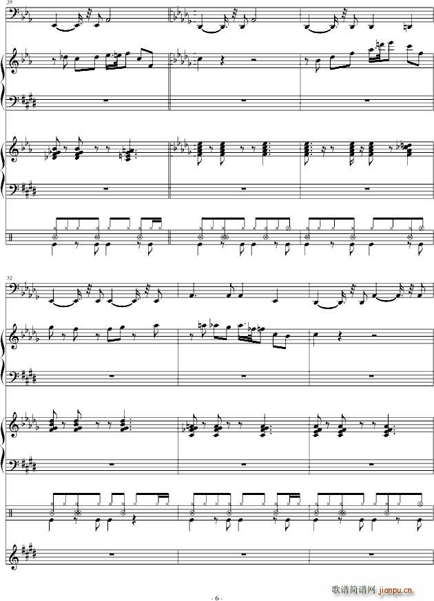 蜜桃冰茶 求支持(钢琴谱)6