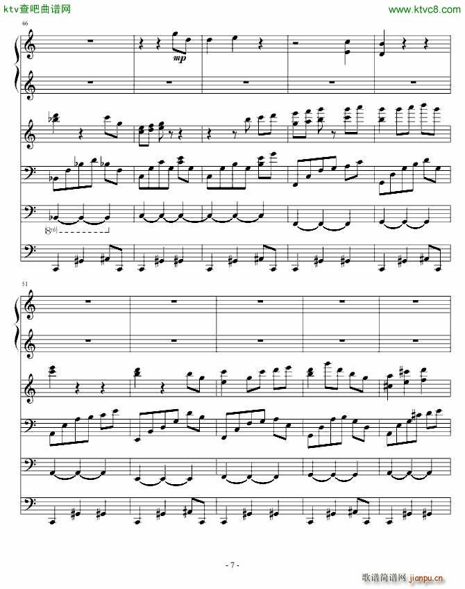 夜洛第四首圆舞曲 优雅(钢琴谱)7