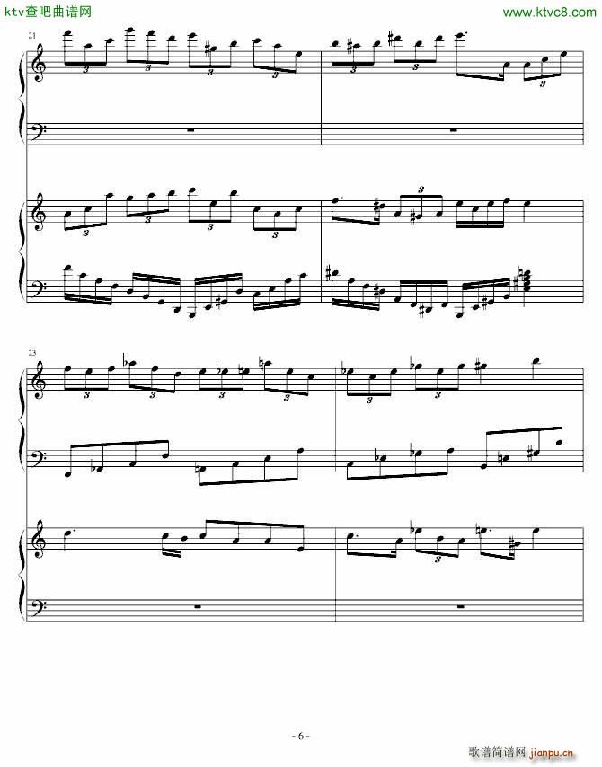 双钢琴合奏曲 思忆 reminiscence(钢琴谱)6