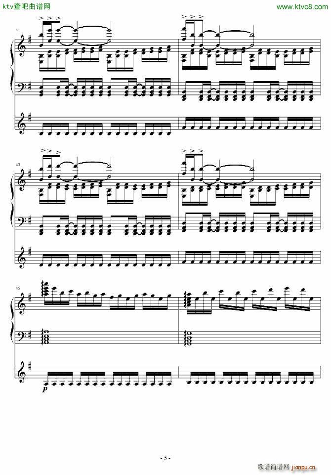 森梦奇缘 黑色童话(钢琴谱)5