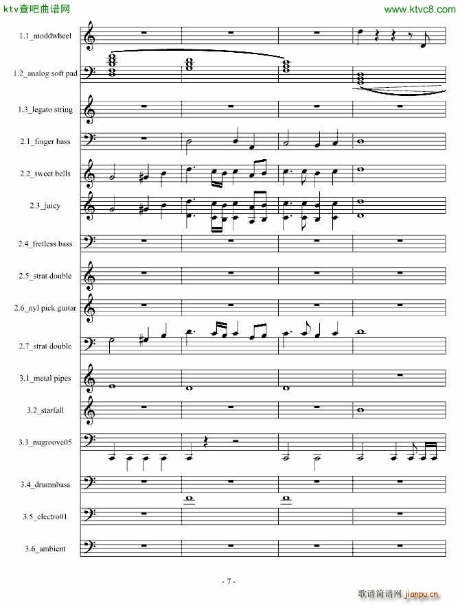 Fblood 电音试验作品(钢琴谱)7