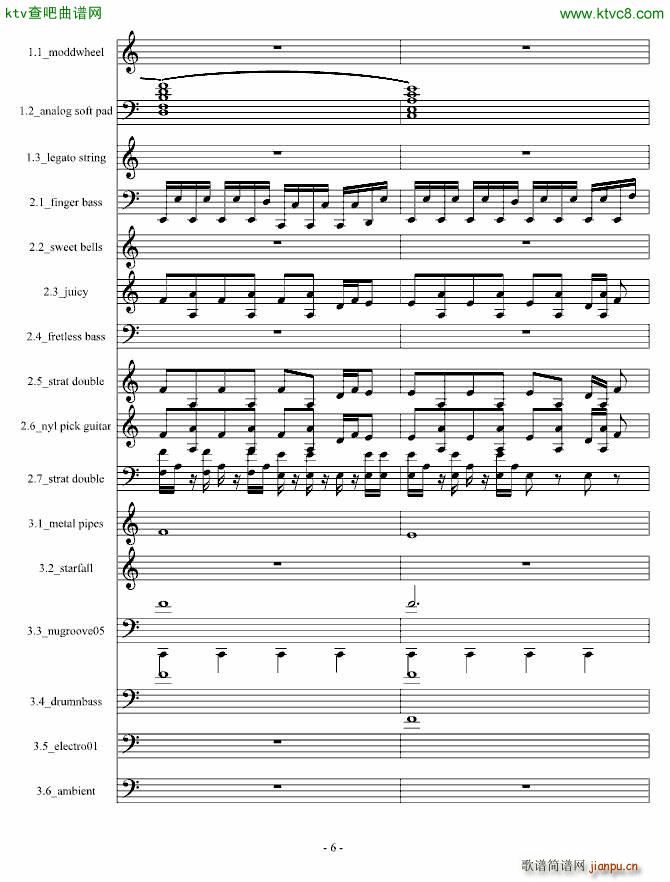 Fblood 电音试验作品(钢琴谱)6