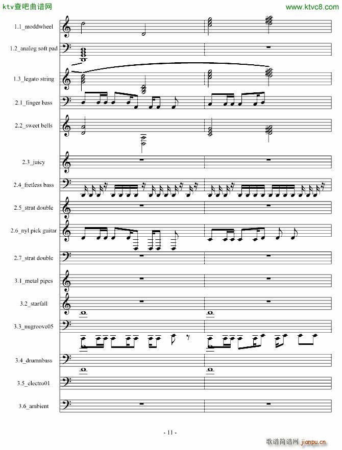 Fblood 电音试验作品(钢琴谱)11