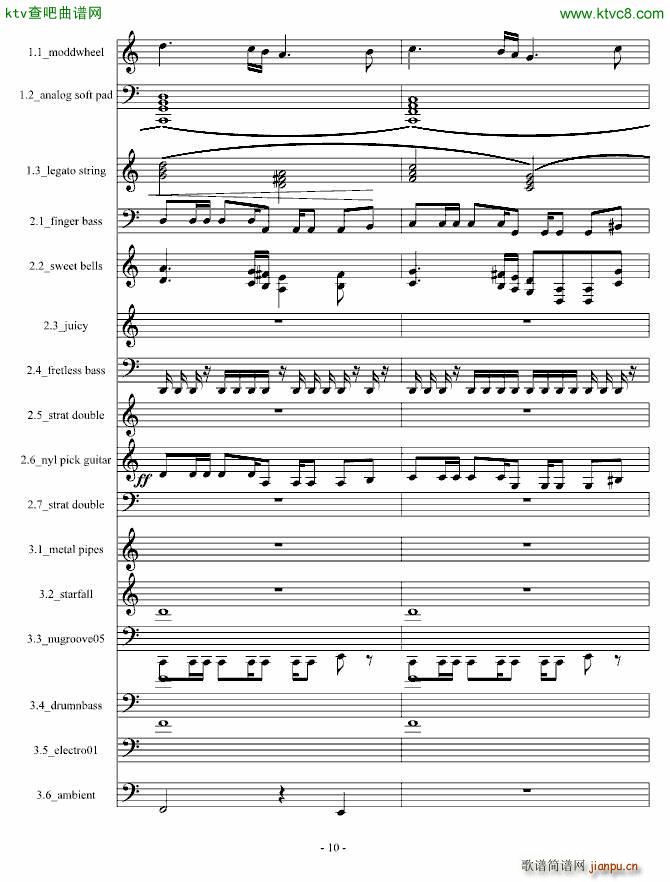 Fblood 电音试验作品(钢琴谱)10