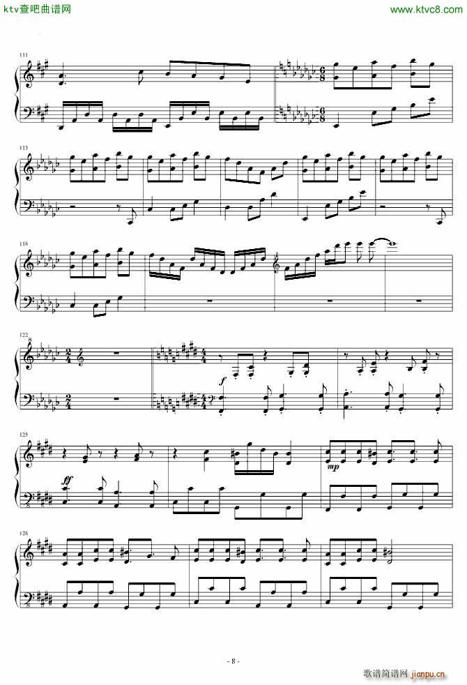 东方风神录 猴版钢琴连弹(钢琴谱)8