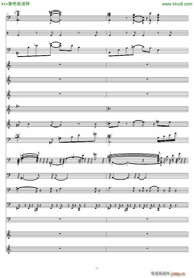 超级新娘主题歌(钢琴谱)5