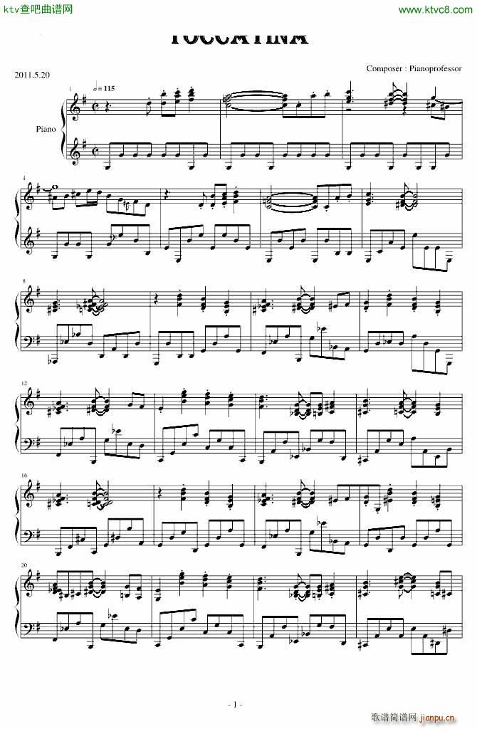 Toccatina in G Major(钢琴谱)1