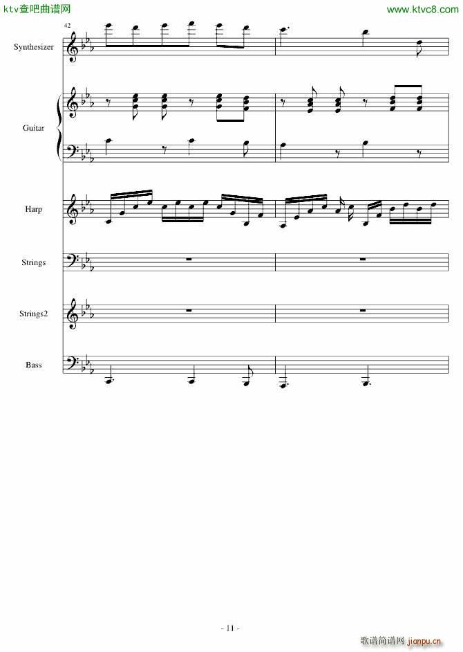 蓝色天空(钢琴谱)11