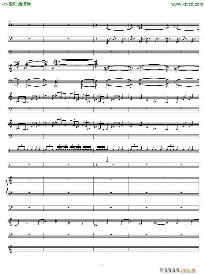 魔兽争霸2间场音乐(钢琴谱)5