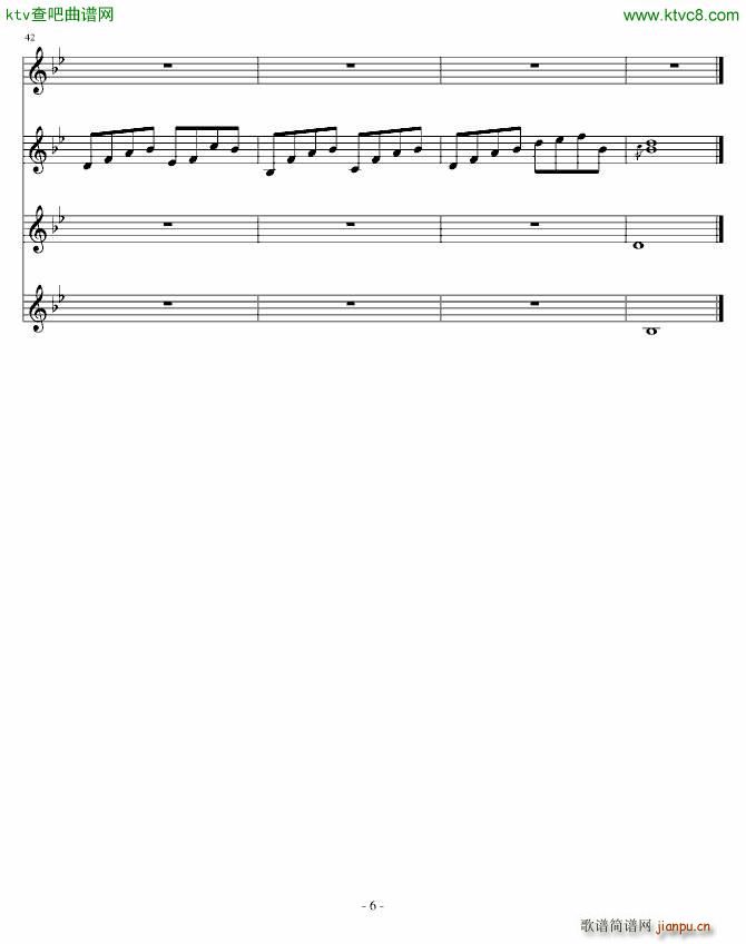 给大家写一个闹铃(钢琴谱)6