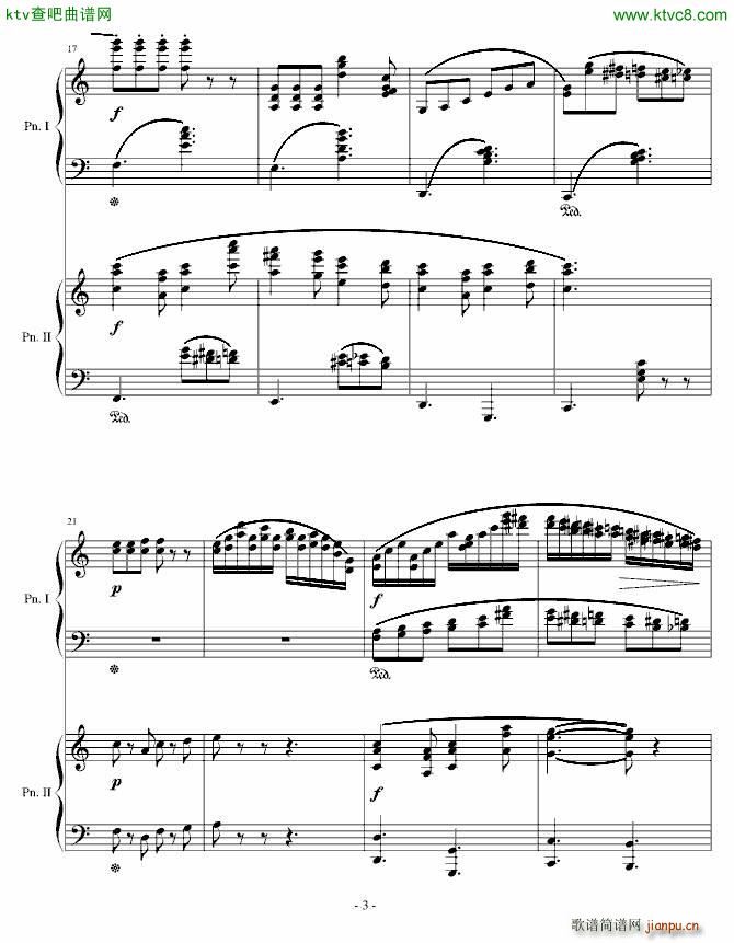 采蘑菇奇遇 主题(钢琴谱)3