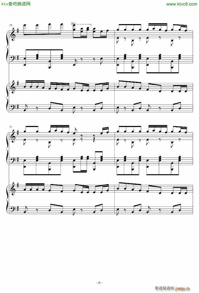 愤怒的小鸟 甩葱歌(钢琴谱)6