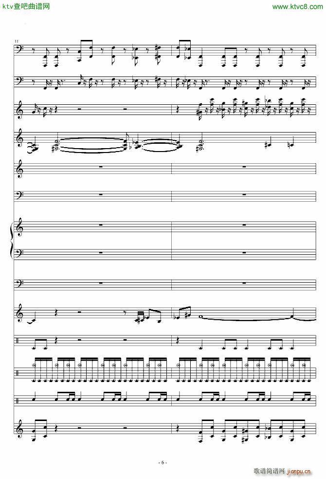 魔兽争霸2 3 兽族主题音乐(钢琴谱)6