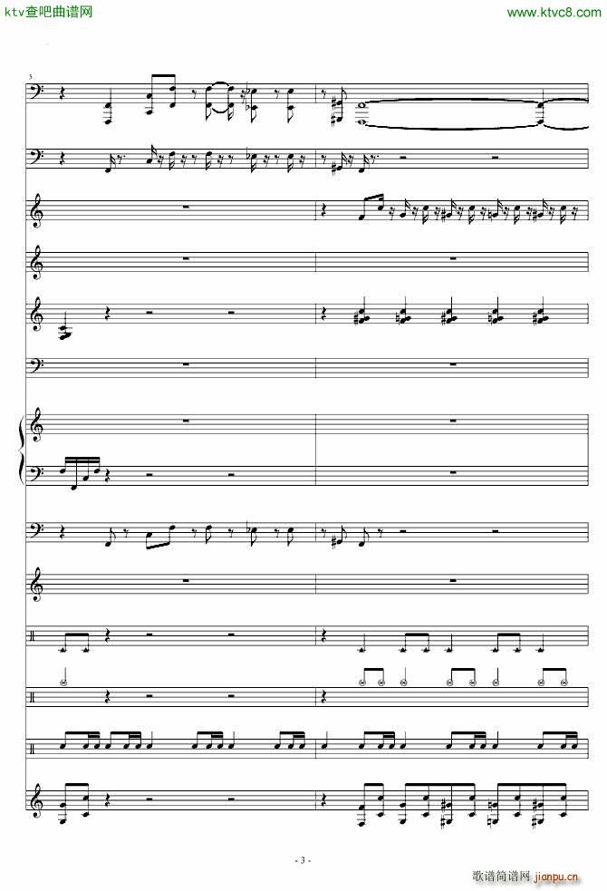 魔兽争霸2 3 兽族主题音乐(钢琴谱)3