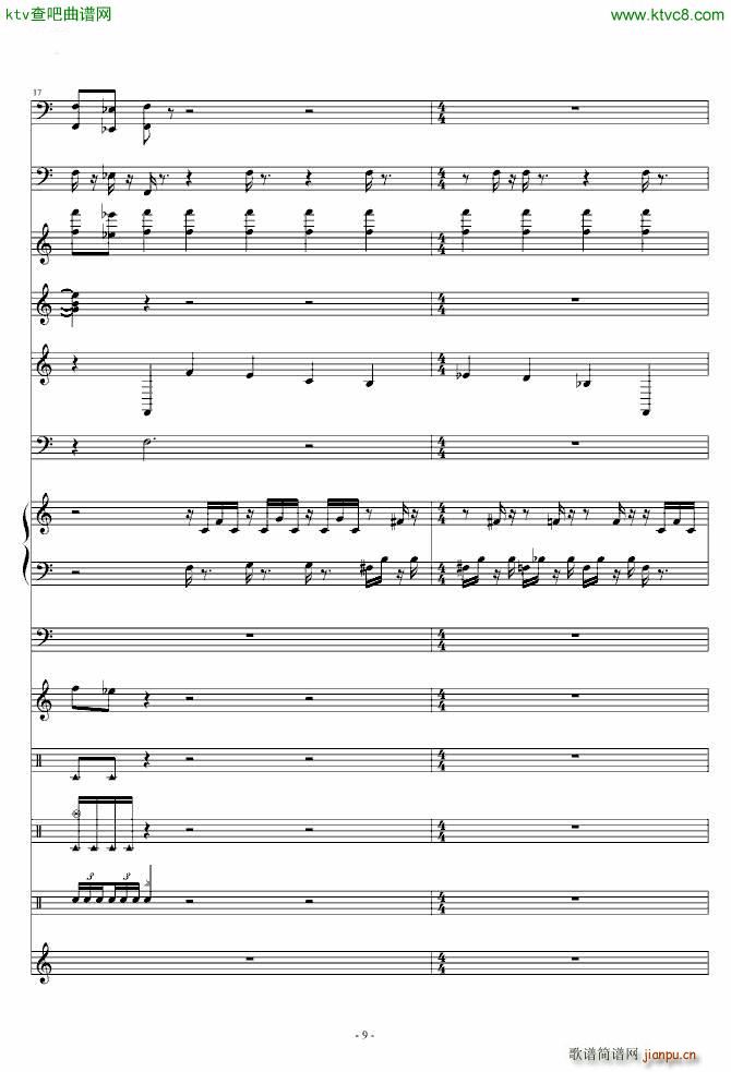 魔兽争霸2 3 兽族主题音乐(钢琴谱)9