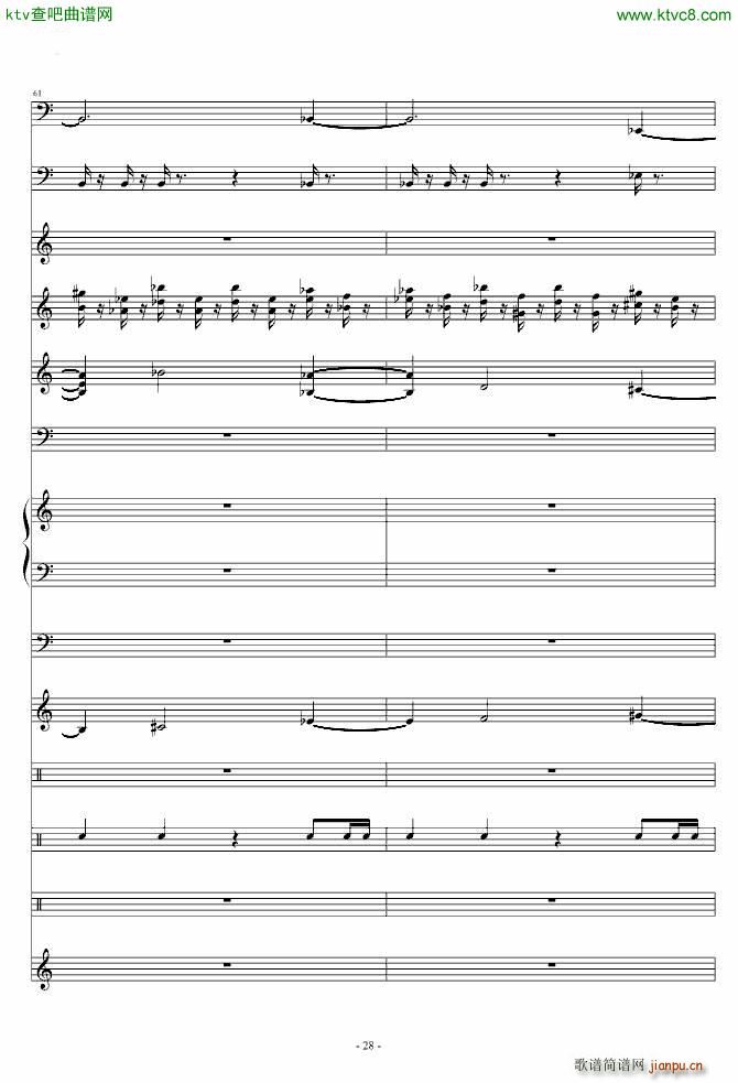 魔兽争霸2 3 兽族主题音乐(钢琴谱)28