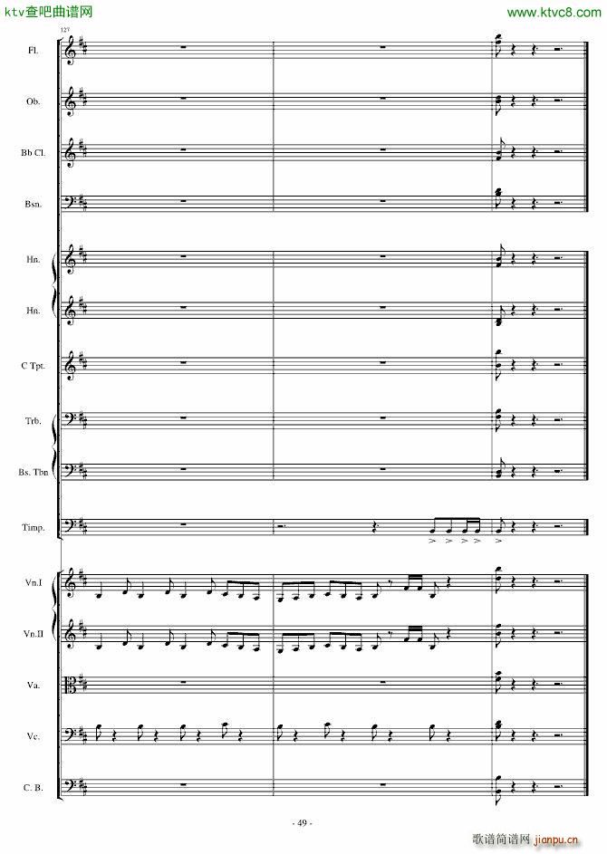 卡农 僵尸进行曲(钢琴谱)49