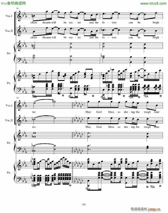 H18 May God Bless Us(钢琴谱)14