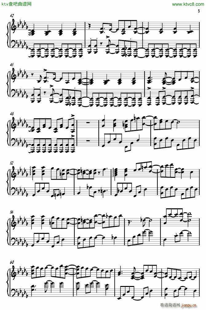 Bartender 动画片Bartender主题曲(钢琴谱)3